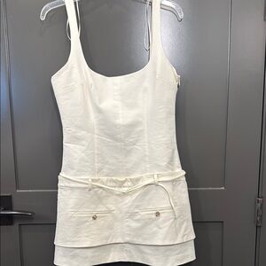 Zara Cream Elegant Dress